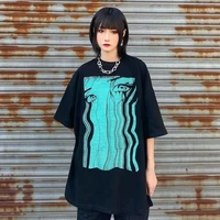 pure cotton short sleeved t shirt womens new summer japanese retro printing loose o neck top shirts female tops tees clothing