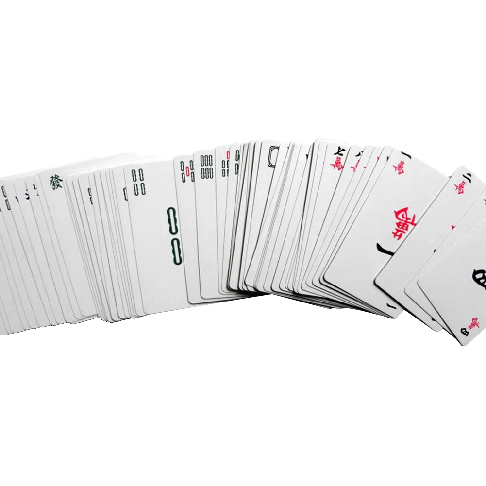 144 карты/набор маджонг игральные карты матовый Пластик Водонепроницаемый игра