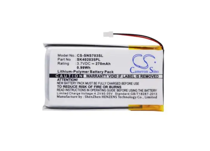 Cameron sino 270 мА/ч Батарея для SONY NW-S603F NW-S703F NW-S705F SK402035PL MP3 MP4 аккумулятор pmp | Электроника