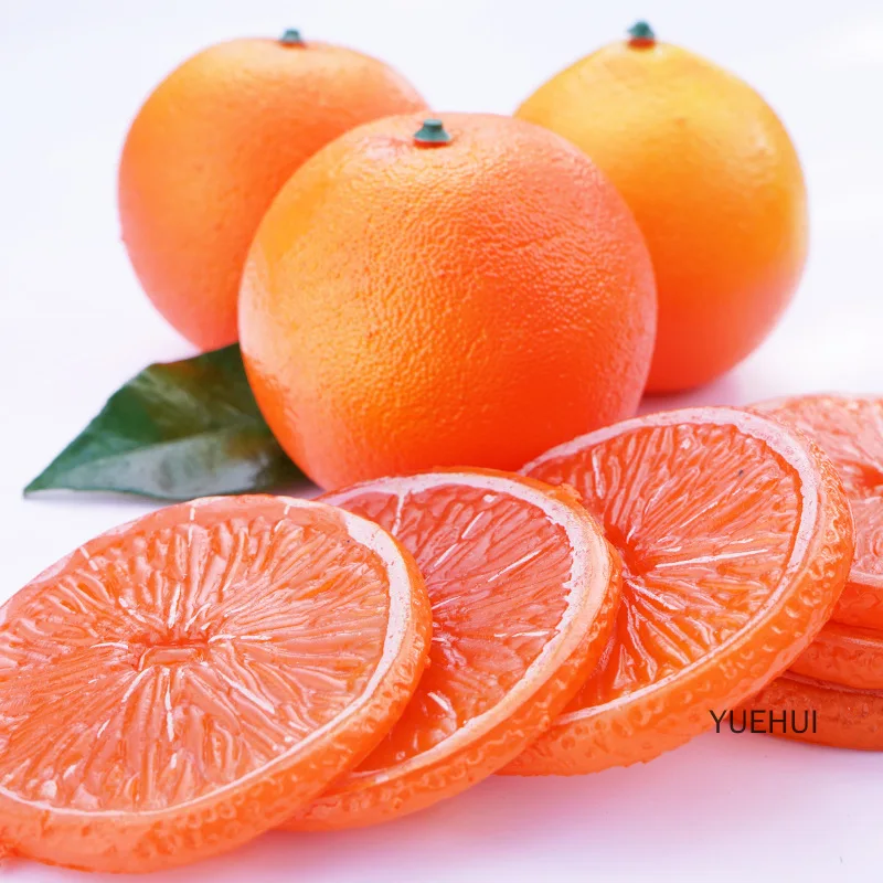 Искусственная искусственная оранжевая имитация фруктов для вечеринки и свадьбы, реквизит для фото, кухонный декор, витрина для шкафа, форма...