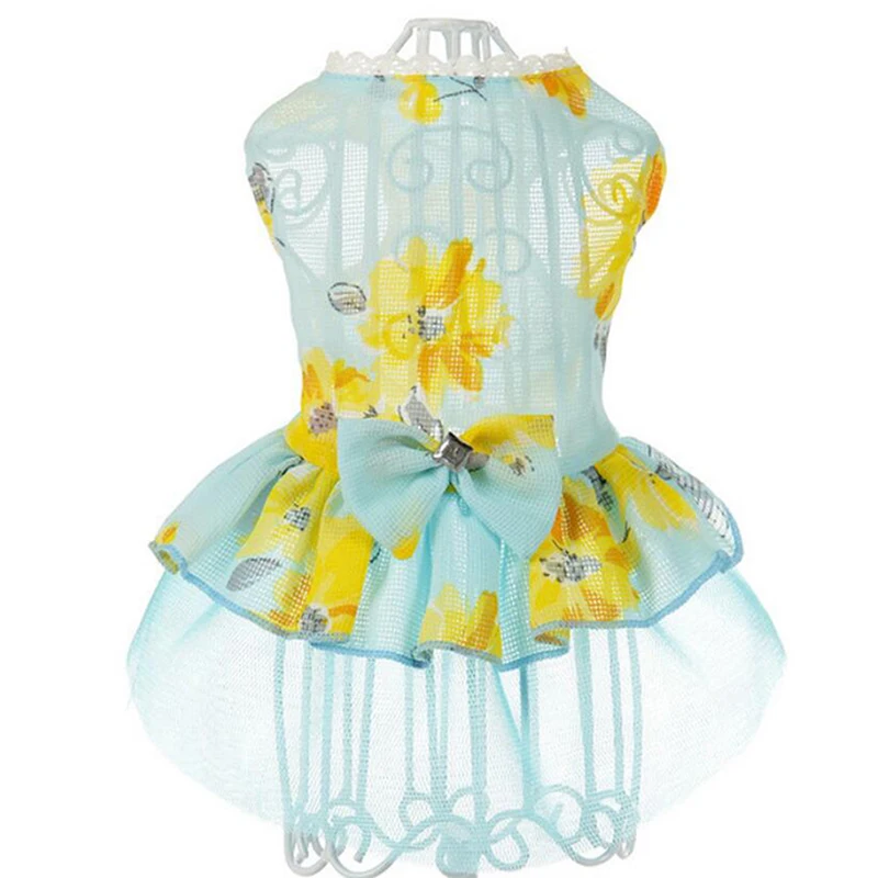 Летняя одежда для чихуахуа мопса щенка кота собак свадебные платья повседневное