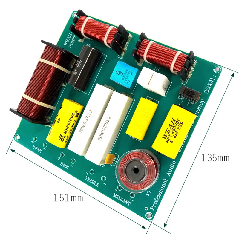 300W 3 Way Hi Fi динамик кроссовер с делителем частоты фильтры|Аксессуары для