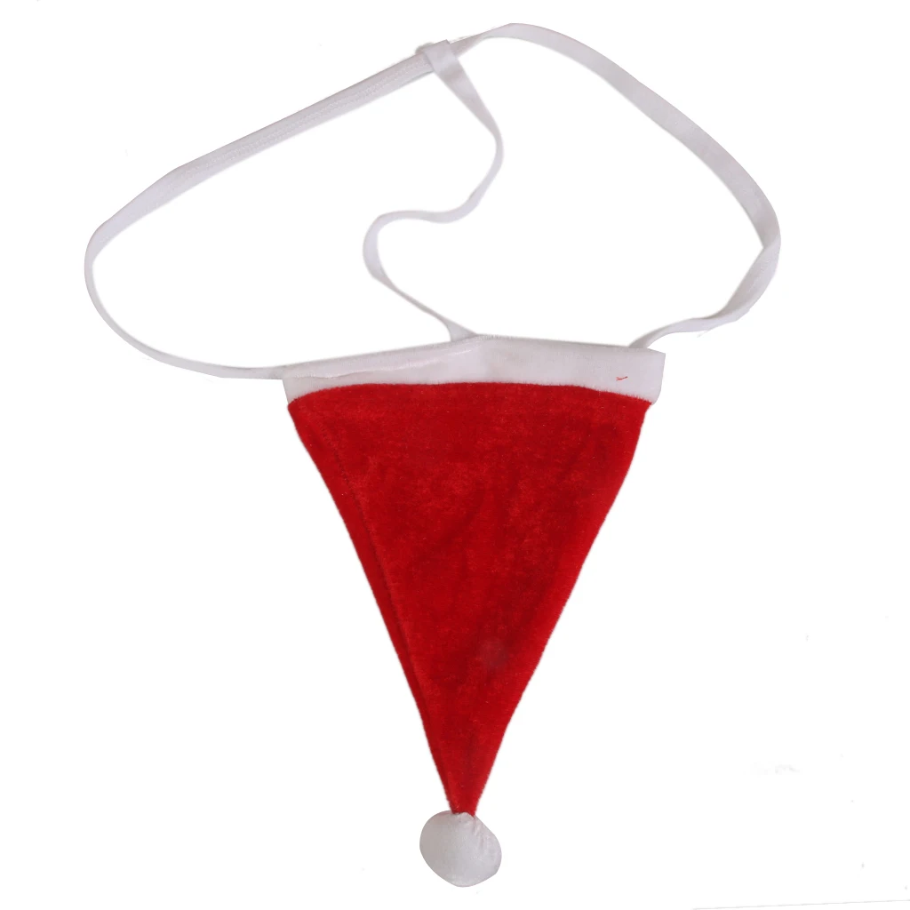 Рождественская шляпа Санта-Клауса сексуальное мужское нижнее белье g-стринги