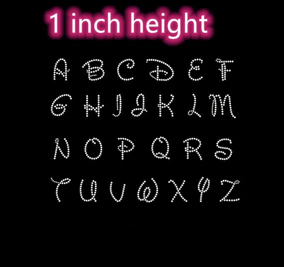 2 листа 52 шт./лот алфавитные Стразы с аппликацией патчи Горячая фиксация дизайн