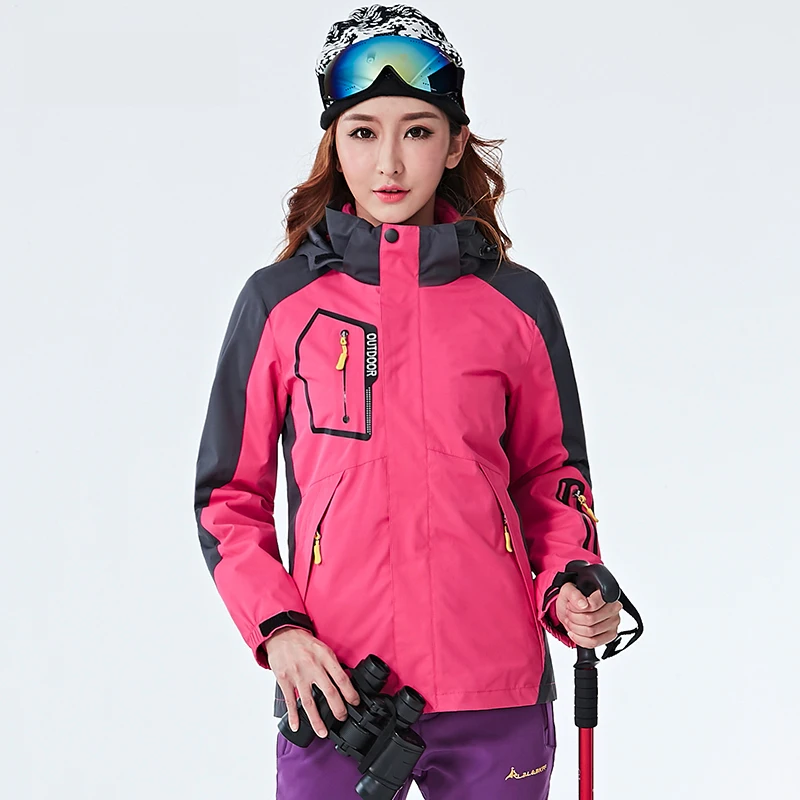 Зимние женские куртки с хлопковой подкладкой из 2 предметов для пешего туризма