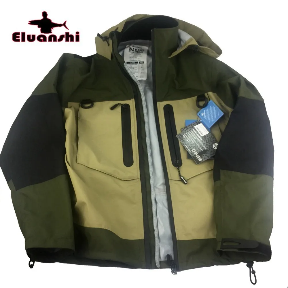 ELUANSHI Waterproof Breathable Fly Fishing Clothes Wader Jacket Wading clothing apparel images - 6