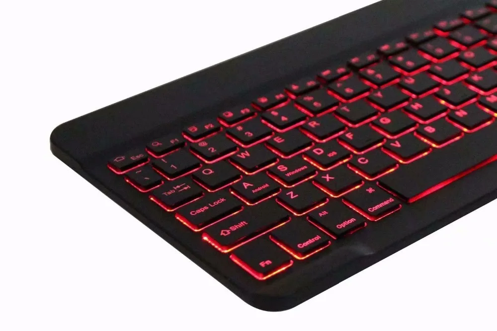 Bluetooth клавиатура чехол для Samsung Galaxy Tab A 10,1 T720 T725 планшет ткань с 7 подсветкой Клавиатура с подсветкой крышка+ ручка+ пленка