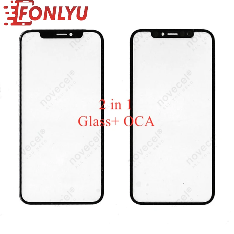 

Переднее стекло OCA для iPhone X, XS, MAX, ЖК-дисплей, сенсорная панель, замена внешнего трещины