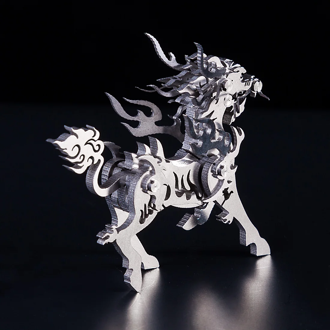 

DIY Stainless Steel Puzzle Model Kit 3D Assembly Metal Crafts Toy Figures For Children Adult Gift - Kylin