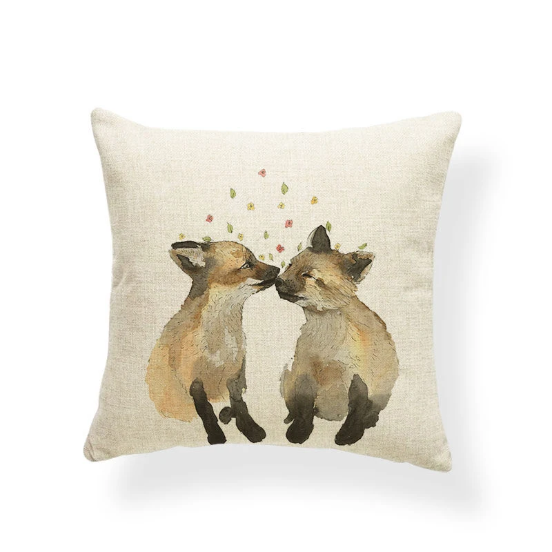 Тёплый искусственный кролик лиса олень белка гриб животное подушка для гостиной