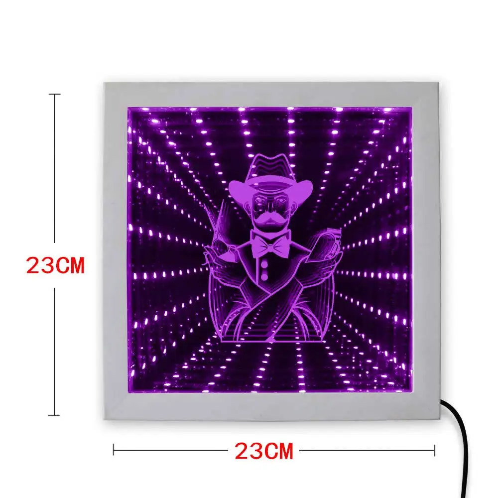 Парикмахерская декоративная ошеломляющая Оптическая иллюзия зеркальная рамка