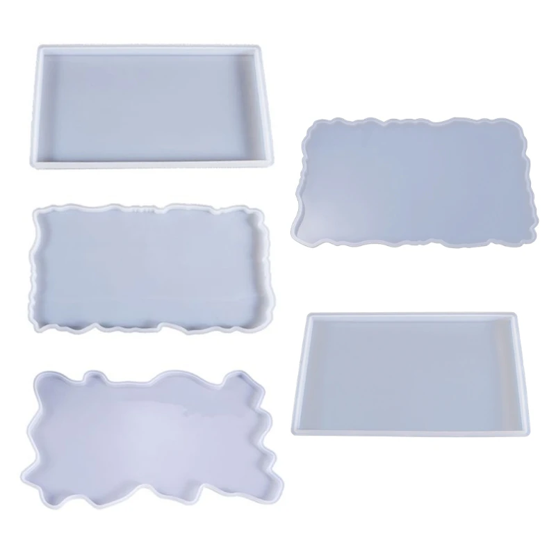 

Crystal Epoxy Resin Mold Fruit Plate Casting Silicone Mould Handmade DIY Crafts Tray Making Tool