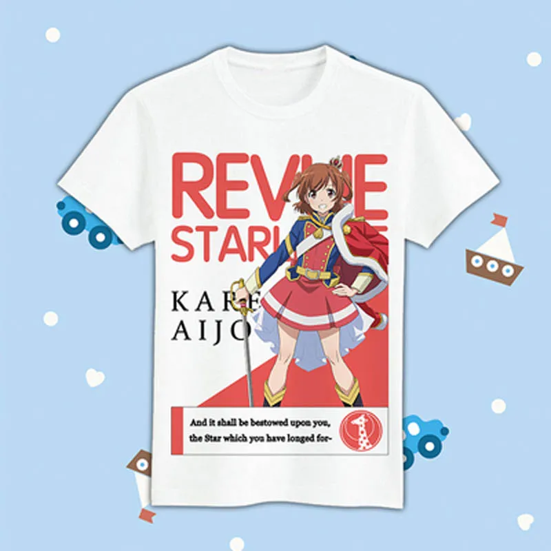 

Shoujo Kageki Revue Starlight Cosplay T-shirt Aijo Karen AnimeT Shirt Casual Unisex Tees