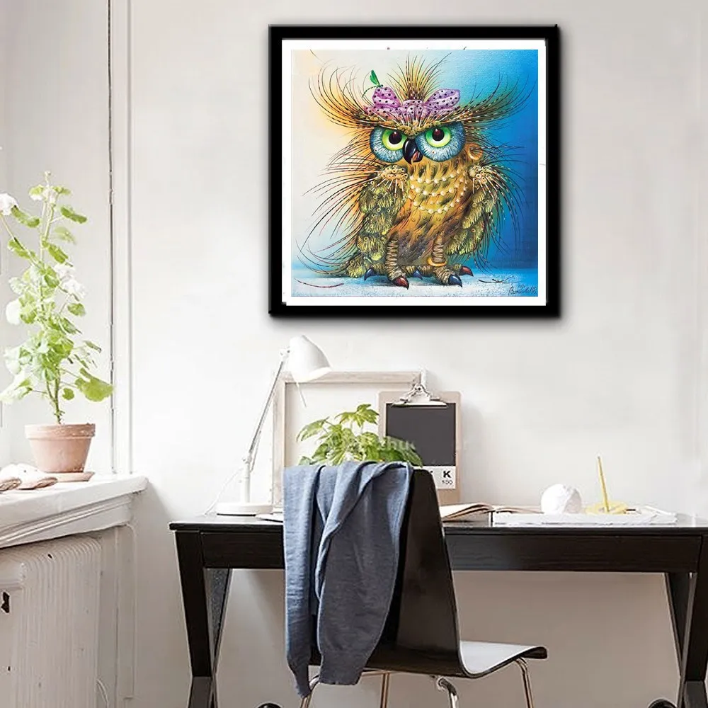 DIY 5D алмазная картина частичная дрель наборы сова животные со стразами вышивка