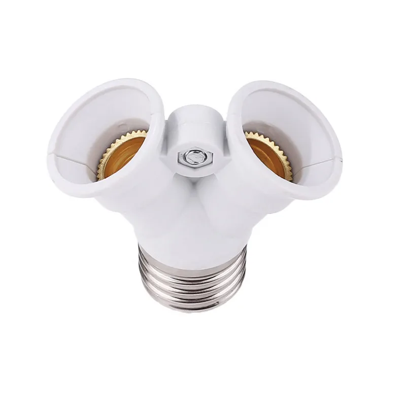 Сплиттер адаптер E27 к 2 E14 гнездо преобразователь светодиодный светильник в форме