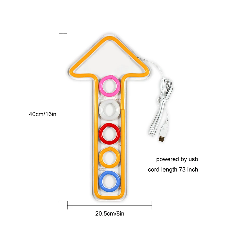 Wanxing светодиодный неоновый светильник вывеска питание от USB в форме стрелки