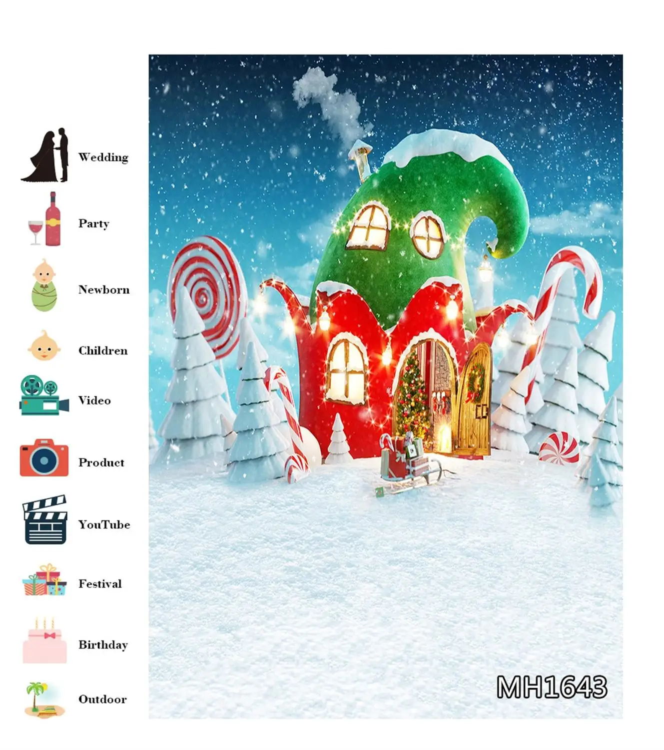 Фон для фотосъемки с изображением рождественской Феи эльфа рождественского