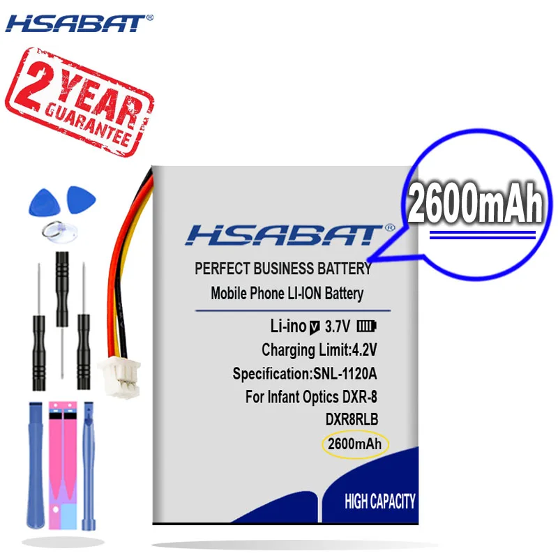 Новое поступление [HSABAT] 2600 мА/ч DXR8RLB Замена Батарея для младенцев оптика DXR-8