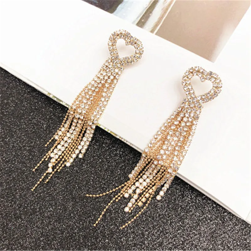 925 silver needle The pendants Temperament long tassels Set auger Women's fashion jewelry | Украшения и аксессуары