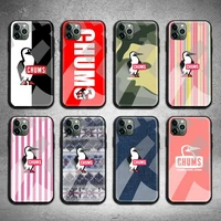 cute penguin chums phone case tempered glass for iphone 12 11 pro max mini xr xs max 8 x 7 6s 6 plus se 2020 cover