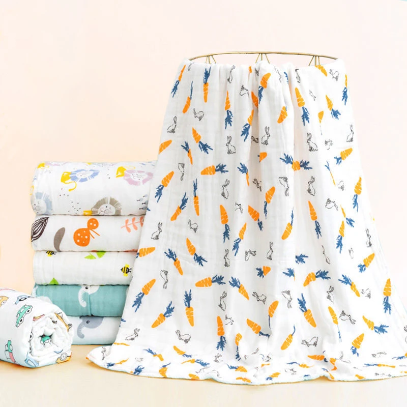 

Newborn Baby Soft Bath Towels 2021 New Fashion Infant Square Shower Towels Toddler Casual Cartoon Print Baby Care Products Towel