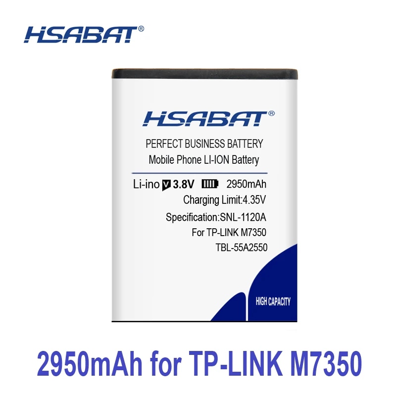 HSABAT 2950 мА/ч, TBL-55A2550 Батарея для TP-LINK M7350 TL-TR961 2500L WI-FI