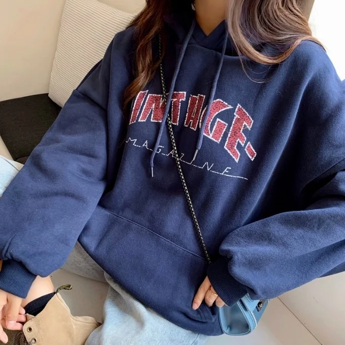 Настоящий осенне-зимний утепленный флисовый материал в Корейском стиле | Женская