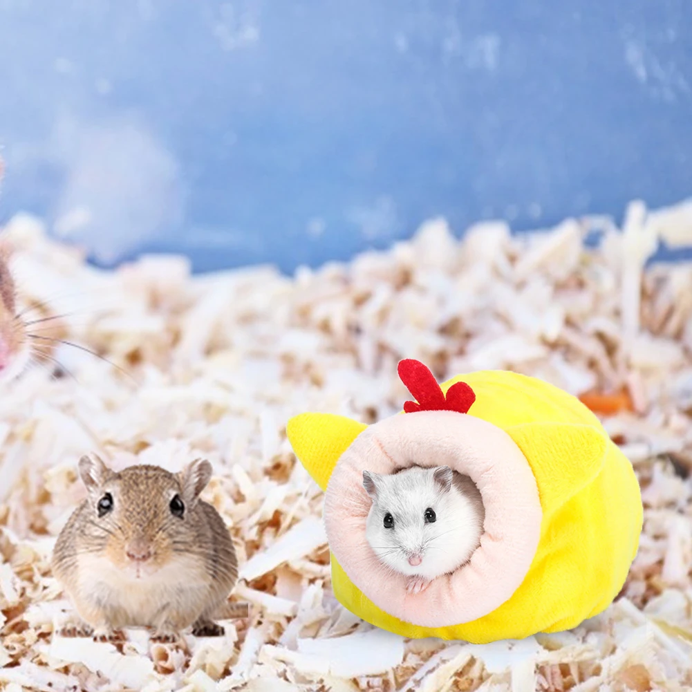

Pet Small Animal Mini Cotton Sleeping House Winter Warm Pet Hedgehog Hamster Nest Soft Comfortable Plush Hamster Sleeping Bed Ca