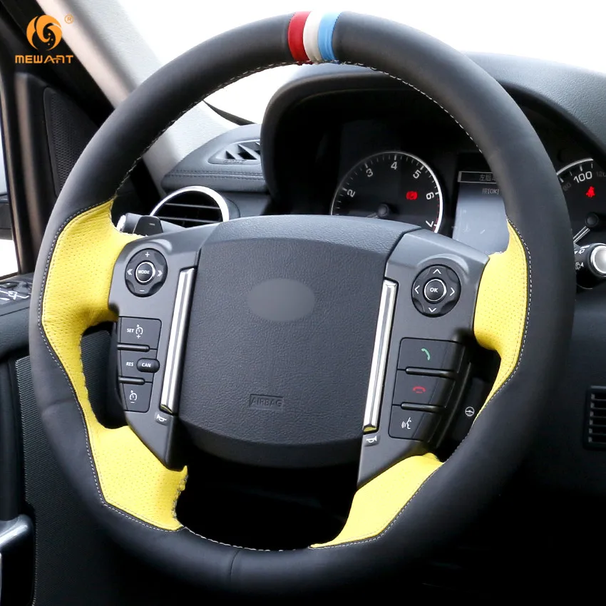 MEWANT черный кожаный синий чехол рулевого колеса автомобиля для Land Rover Freelander 2 2007-2012