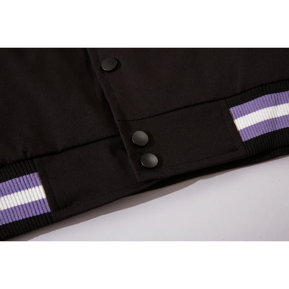 

Dark Icon Color Block Ribbon Letters Embroidery Men's Baseball Jacket Streetwear Jackets for Man Outerwear Clothing 2Colors