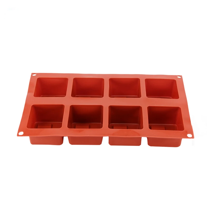 8 ячеек квадратная силиконовая форма для выпечки пирожных женская ручная работа