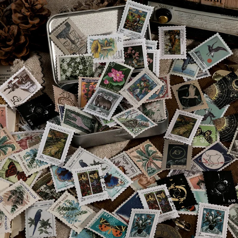 46 шт./лот Kawaii канцелярские наклейки Philatelic музейный дневник планировщик