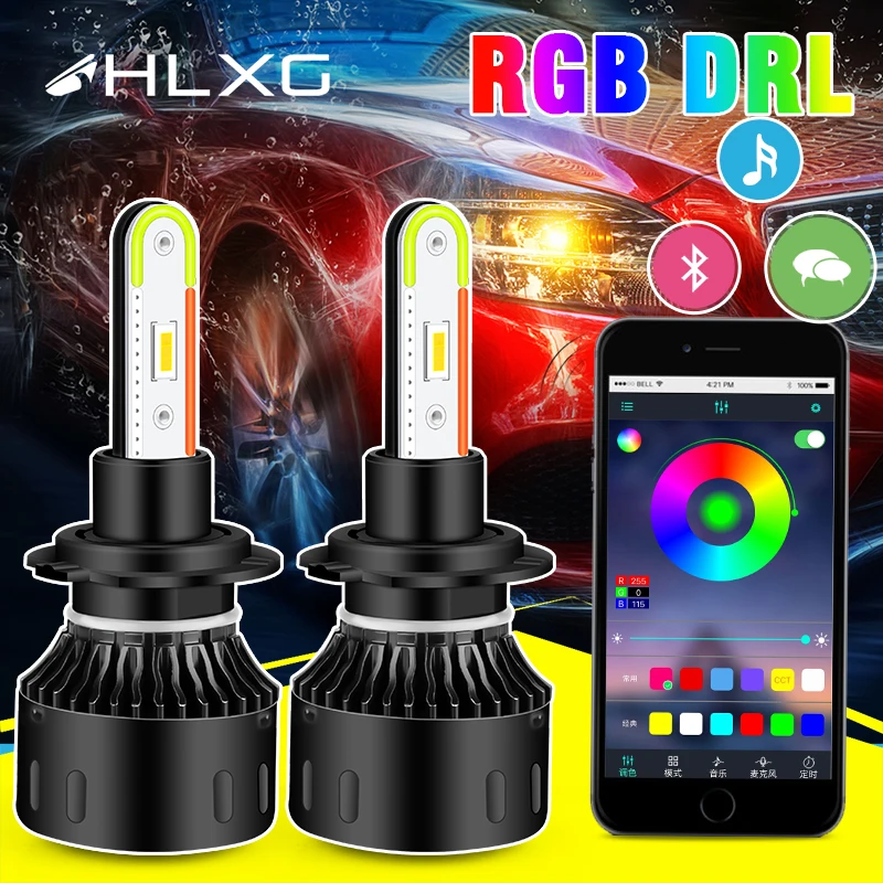 Автомобильные светодиодные лампы Turbo H7 для головных фонарей H4 H8 H11 HB4 9006 HB3 9005