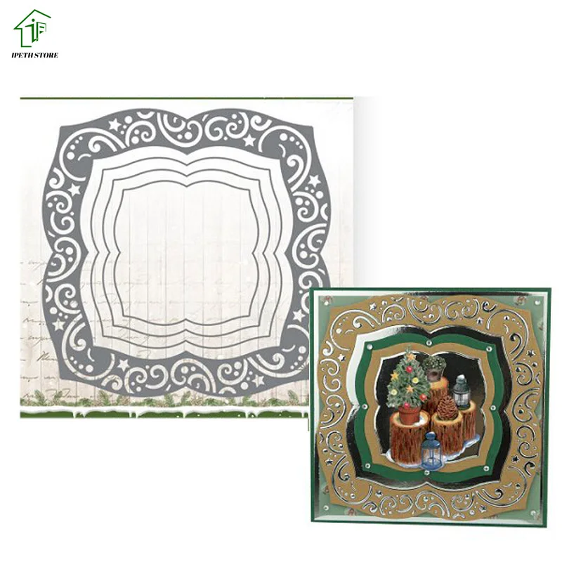 2021 Новое поступление цветочный фон рамка металлические пресс-формы сделай сам