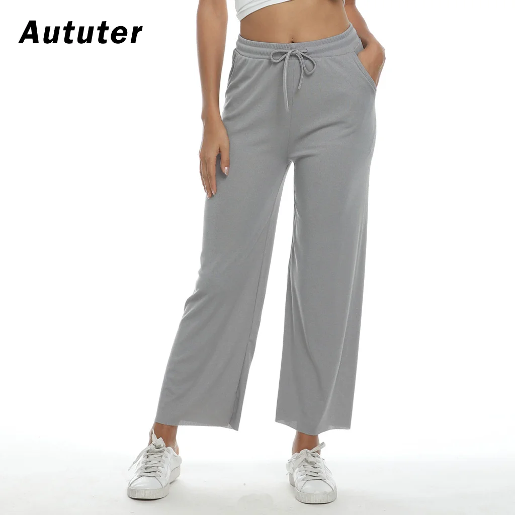 Женские Мешковатые брюки карандаш зимние однотонные широкие спортивные