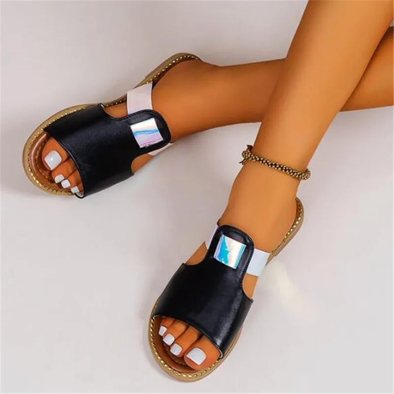 

Platform women's slippers summer style large size breathable womens shoes fashion casual flat sandals women comfortable slides