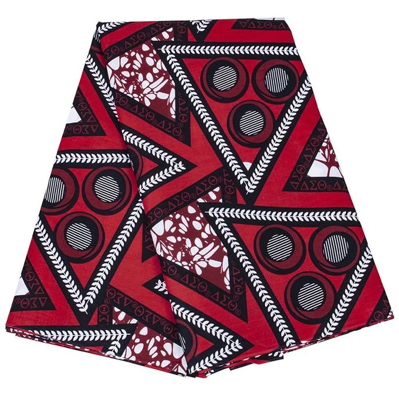 

6 Yard Per Lot Geometrical Pattern Kente Cool Color African Ankara Print Fabric for Sewing Dress Dashiki Suit Garment DIY Craft