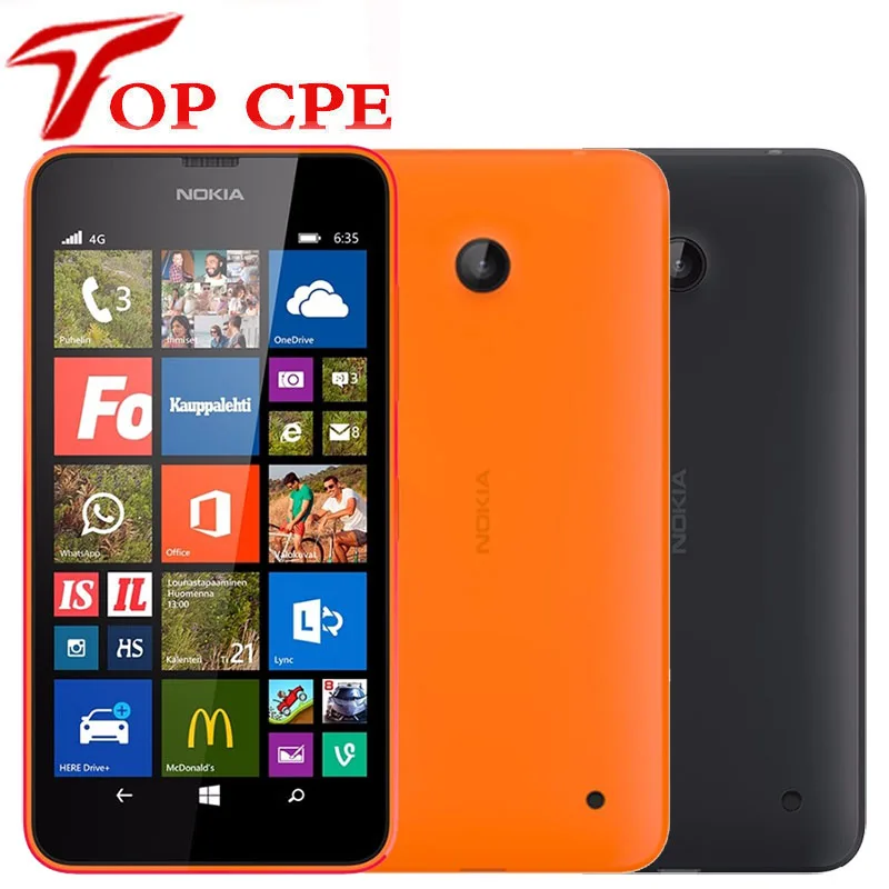 Смартфон Nokia Lumia 635 разблокированный экран 4 5 дюйма ядра 8 Гб ПЗУ МП Wi Fi GPS 4G