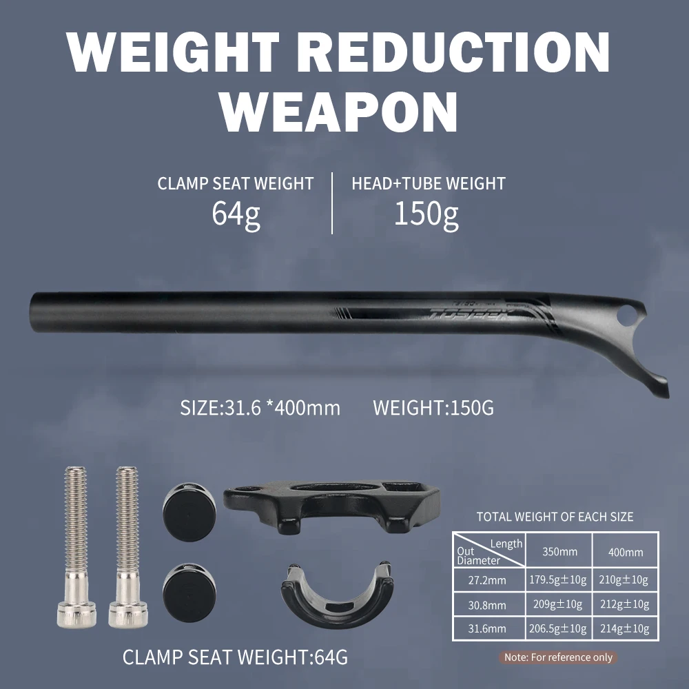 TOSEEK Carbon Seatpost 27.2/30.8/31.6mm Matte Black MTB/Road Bike seat post Length 400mm tube bicycle parts | Спорт и развлечения