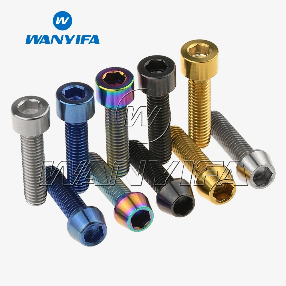 Титановый "Wanyifa" болты M6x25mm шестигранный винт для велосипеда ободного тормоза винт 4 шт