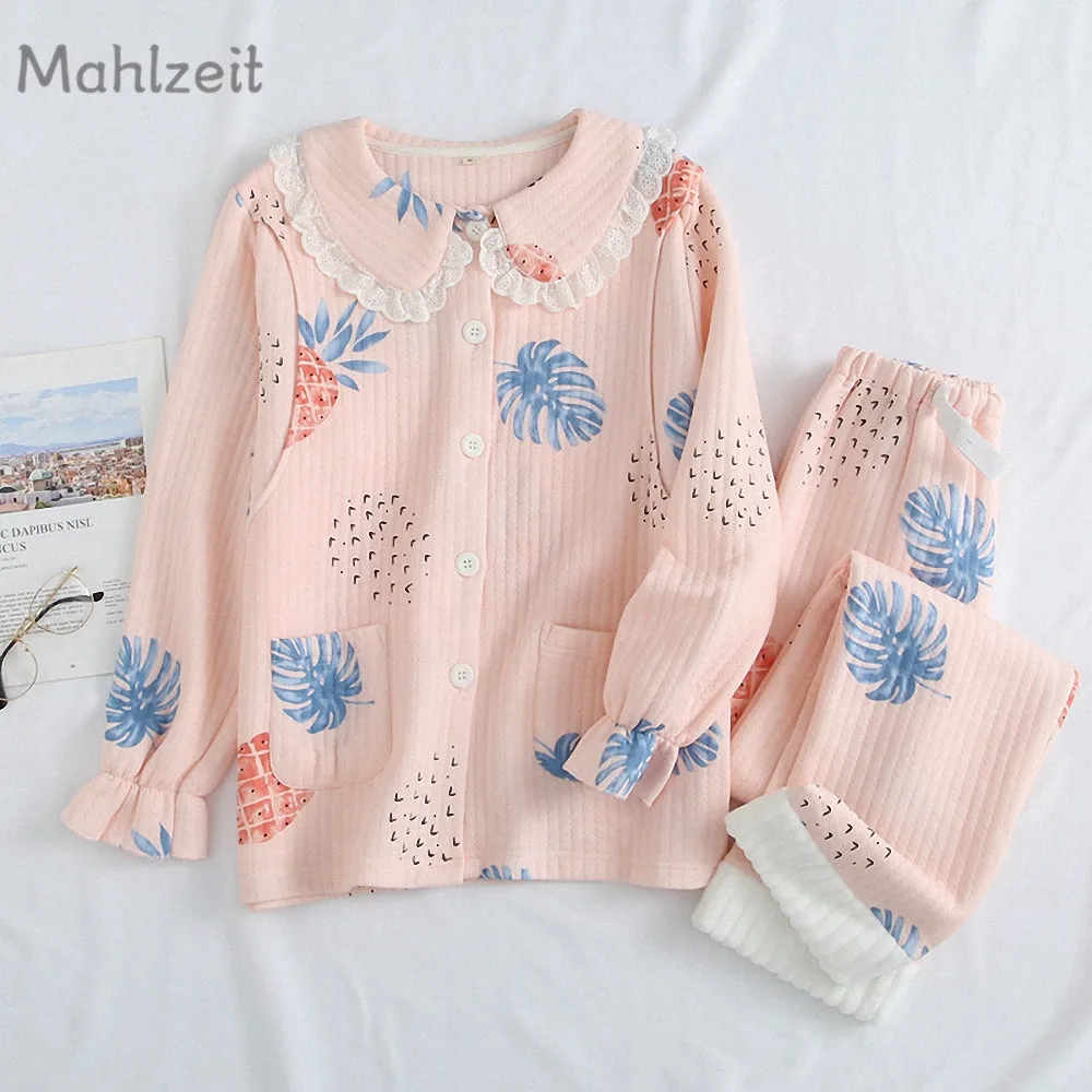 Осенне зимняя новая хлопковая одежда для беременных кормящих женщин теплая сна