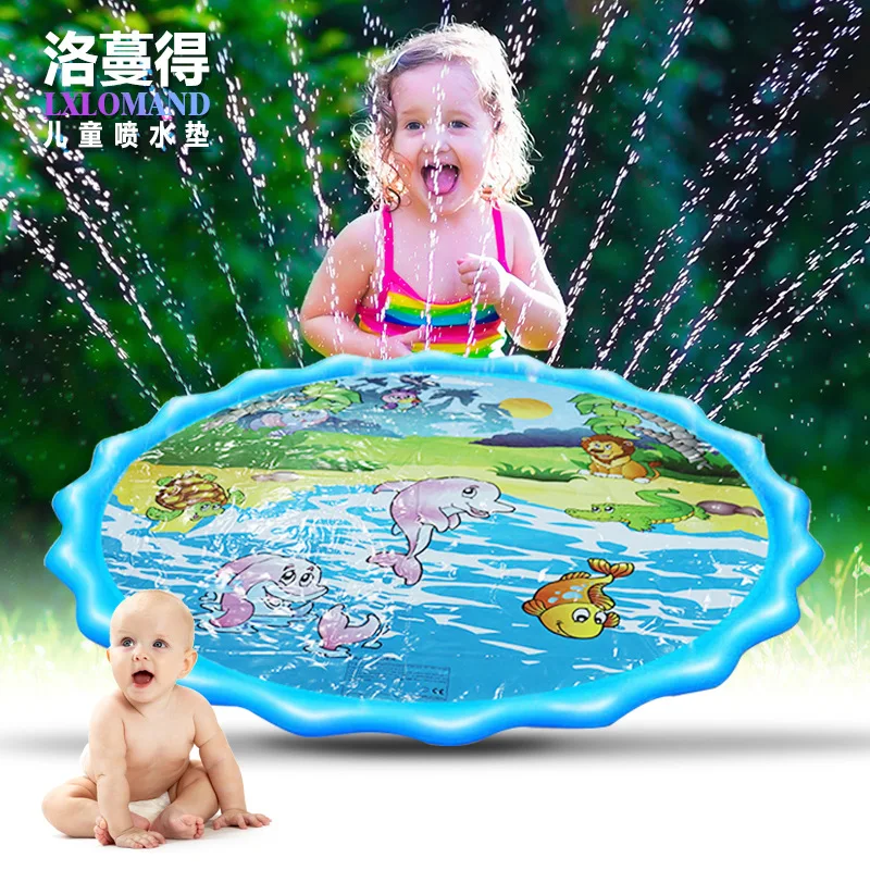 

170CM Baby Toys Children's Summer Beach Inflatable Spray Cushion Outdoor Lawn Play Mat Games Playmat