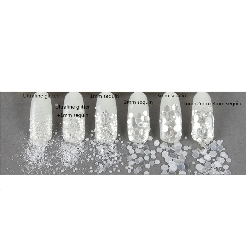 Блестки для ногтей с голографическим эффектом глубоководный зеленый смешанный