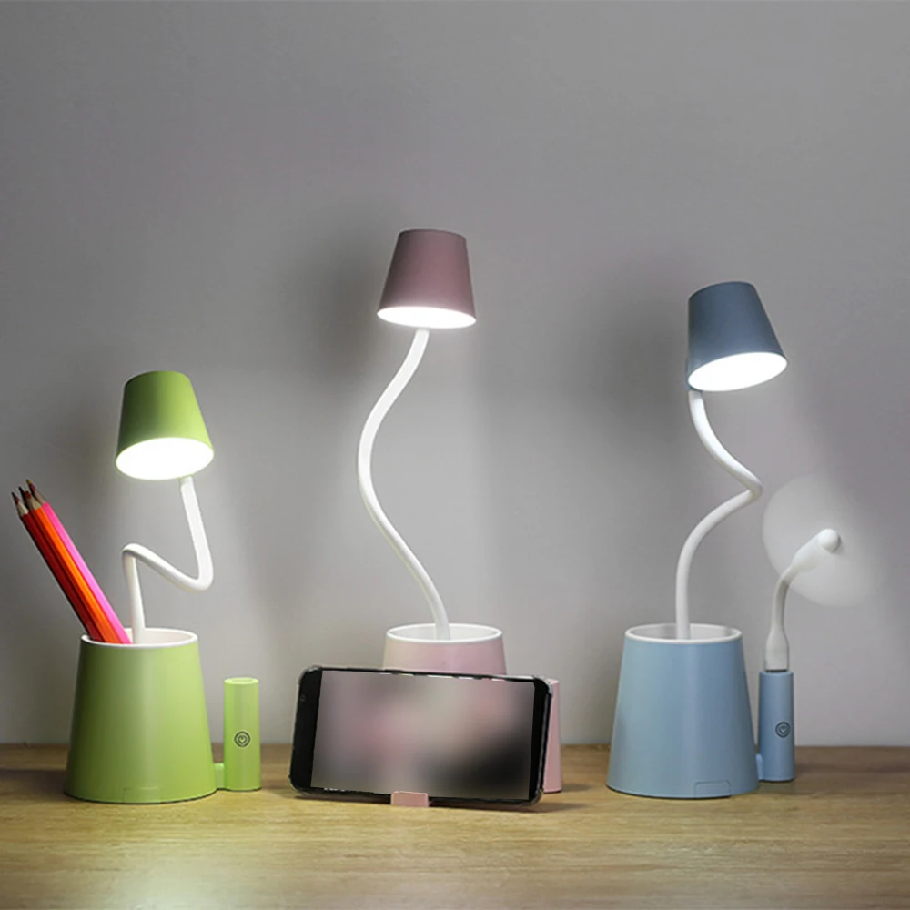 1200 мАч сенсорный выключатель светодиодный настольный щетка с лампой горшок