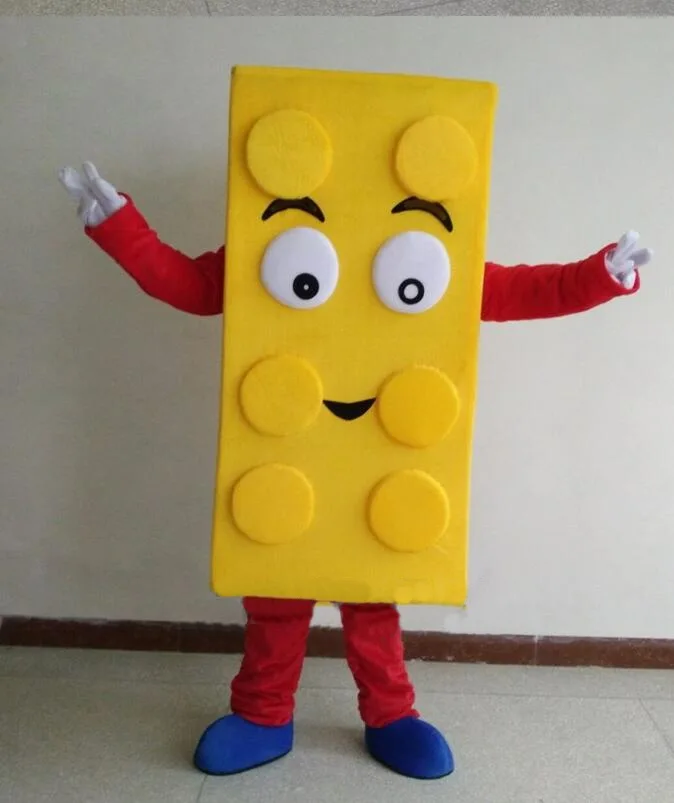 

Red Yellow Blue Blocks Mascot Costume Cosplay Suits Party Game Dress Outfits Advertising Carnival Halloween Xmas Easter Festival