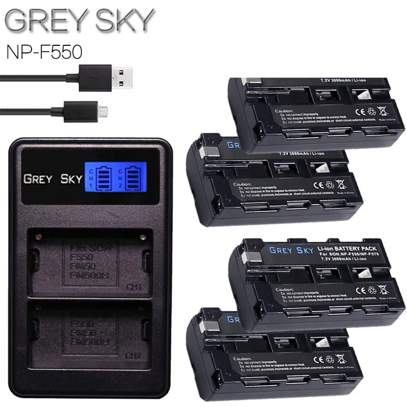 4 шт. bateria NP F570 F550 F530 батарея для камеры + зарядное устройство Sony CCD SC55 | Отзывы и видеообзор