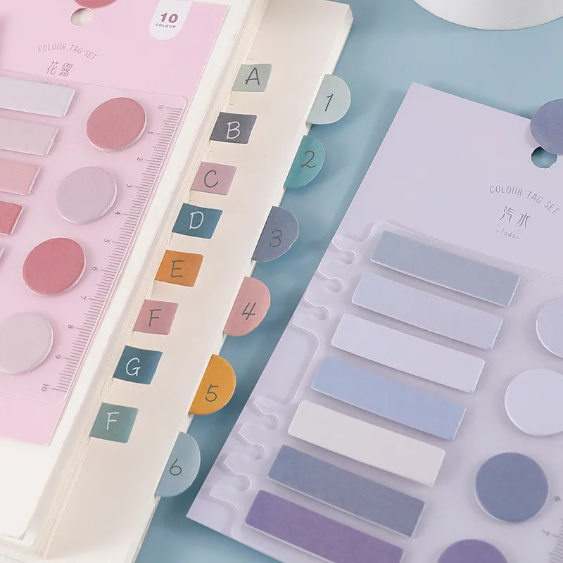 

Gradient Color Post-It Notes Handmade DIY Scrapbooking Stickers Stationary Office School Supplies Paper Memo Pad Sticky Label