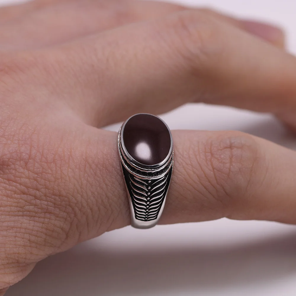 Кольцо из серебра 925 пробы с камнем для мужчин и женщин|Кольца| |