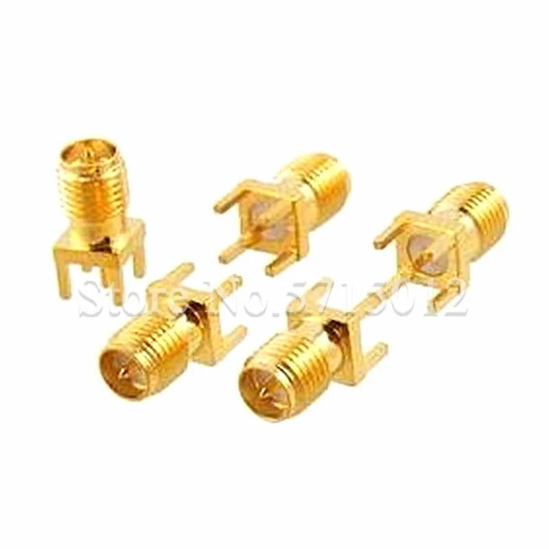 

5PCS RP-SMA-KE Antenna Pedestal Reversed Polarity SMA Reverse Connection PCB Board Vertical Type Famale RF Connector