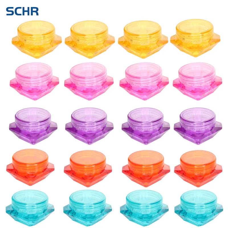 

80Pcs 5g Plastic Jar Cosmetic Container Makeup Cream Lip Balm Containers For Storage Refillable Bottle Travel Bottle Sample Jar